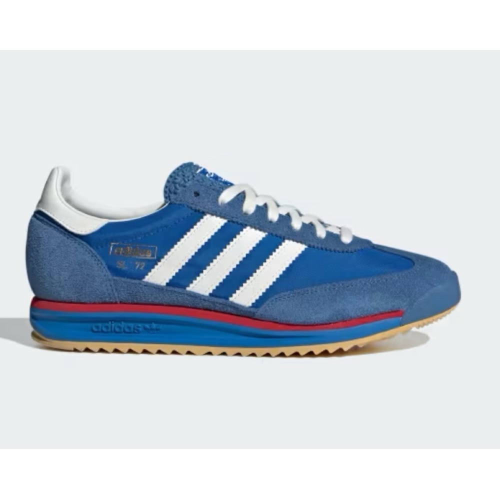 Adiddas Men’s Unisex SL 72 RS Sneaker Blue/White/Better Scarlet, size 7 US